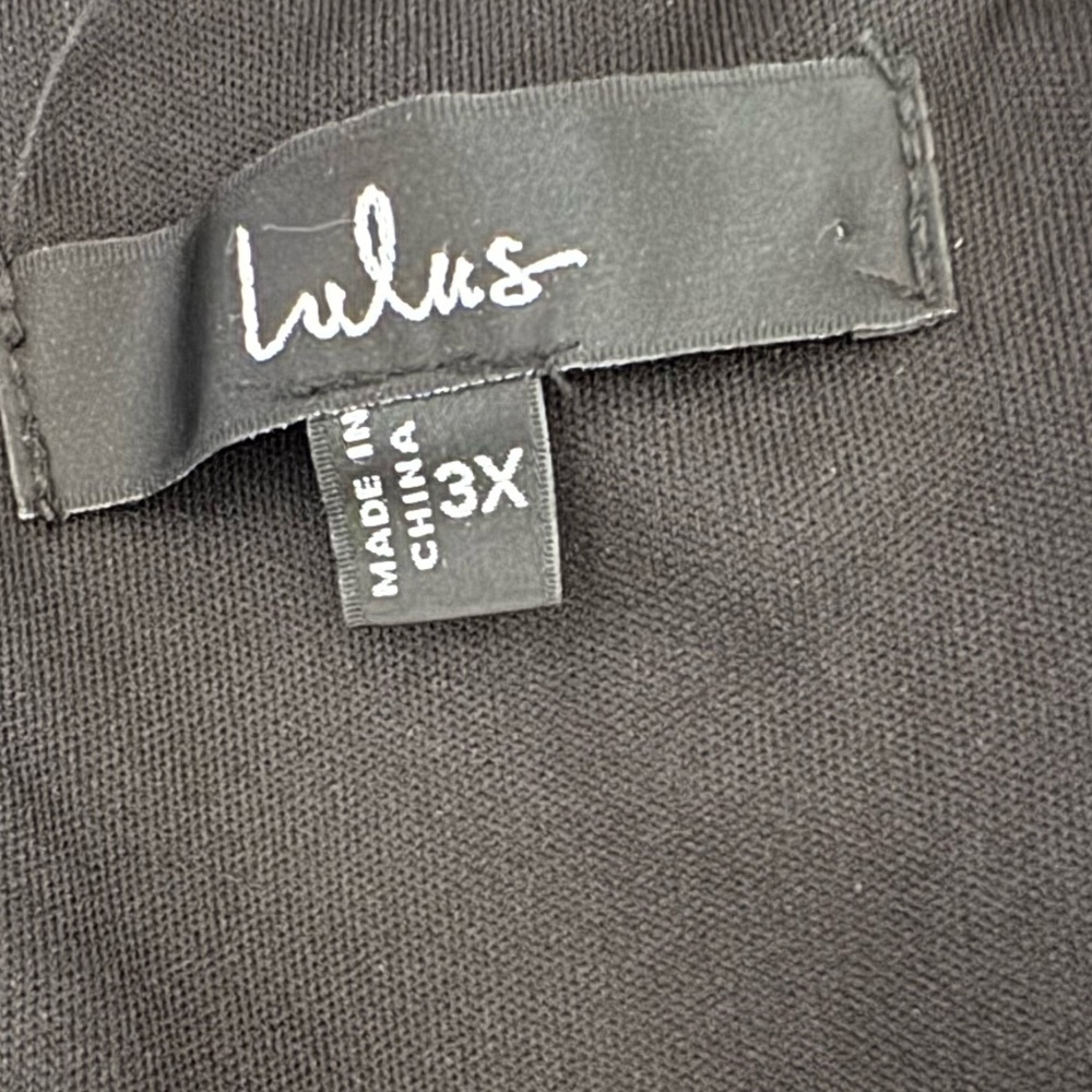 Lulus Radiant Charisma Black Chiffon Ruched Tie-Strap Maxi Dress 3X - Picture 7 of 9